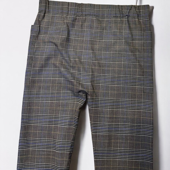 Sea New York ‘Rowan’ Track Pants in Taupe Brown Plaid Virgin Wool-Blend Size 2 - Picture 12 of 16